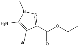 Molecular Structure of 1174305-82-8 (5-Amino-4-bromo-1-methyl-1H-pyrazole-3-carboxylic acid ethyl ester)